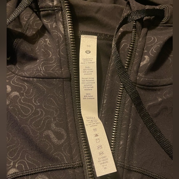 Hooded Define Jacket *Nulu Yogo Embossed Black Very Rare and Hard To Find. Sz 10 - Picture 6 of 11
